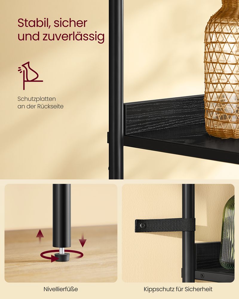 Boho chic standing shelf with rattan-like door, ideal for modern and bohemian decor, offering ample vertical storage with adjustable shelf and stable design. Easy assembly.