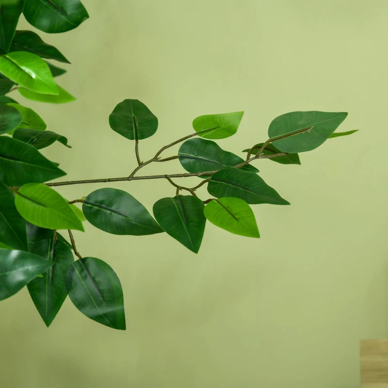 150 cm artificial ficus plant with lifelike green leaves and a sturdy pot for home or office décor.