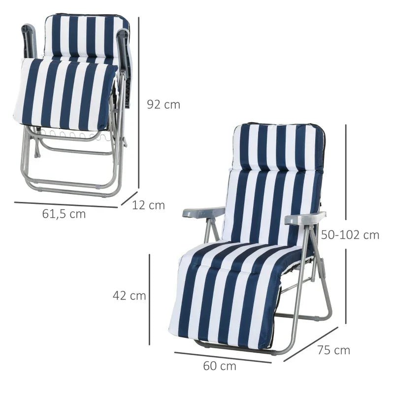 Adjustable Backrest Foldable Garden Loungers - Egyptian Queen storeGarden loungers