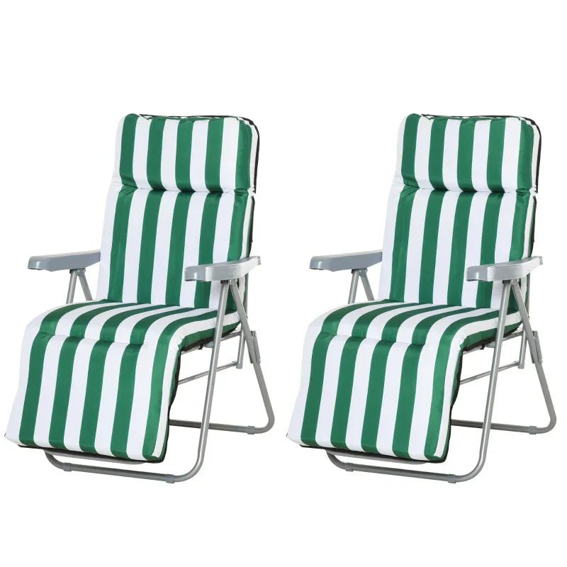 Adjustable Backrest Foldable Garden Loungers - Egyptian Queen storeGarden loungers