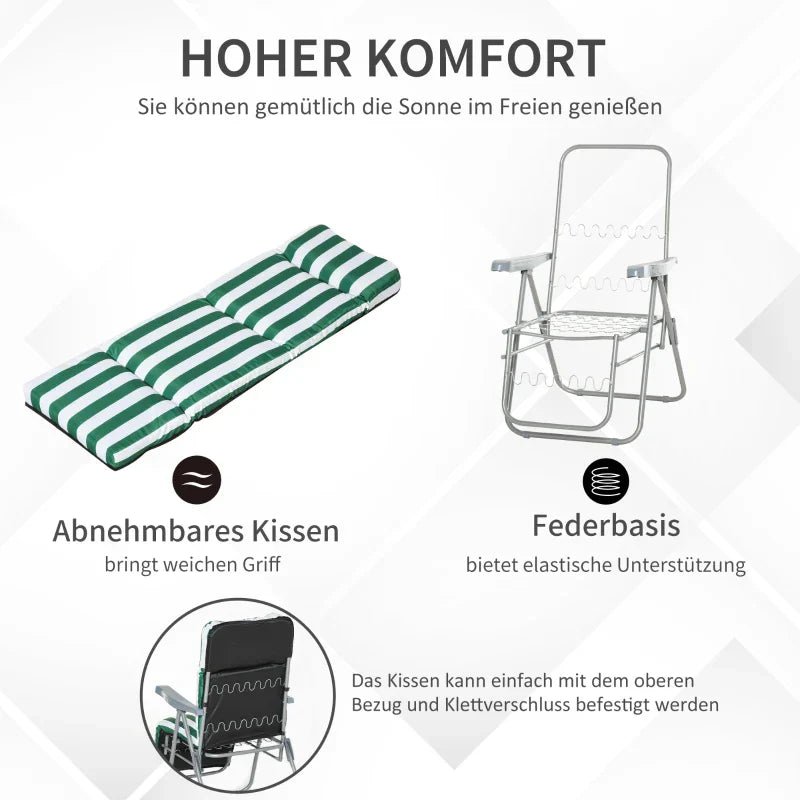 Adjustable Backrest Foldable Garden Loungers - Egyptian Queen storeGarden loungers