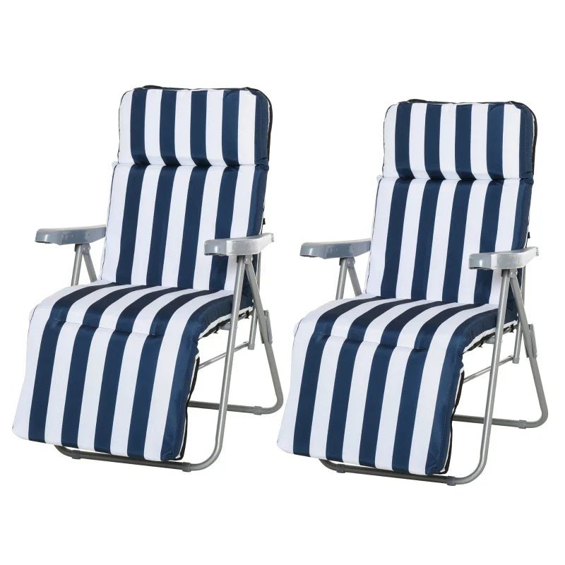 Adjustable Backrest Foldable Garden Loungers - Egyptian Queen storeGarden loungers