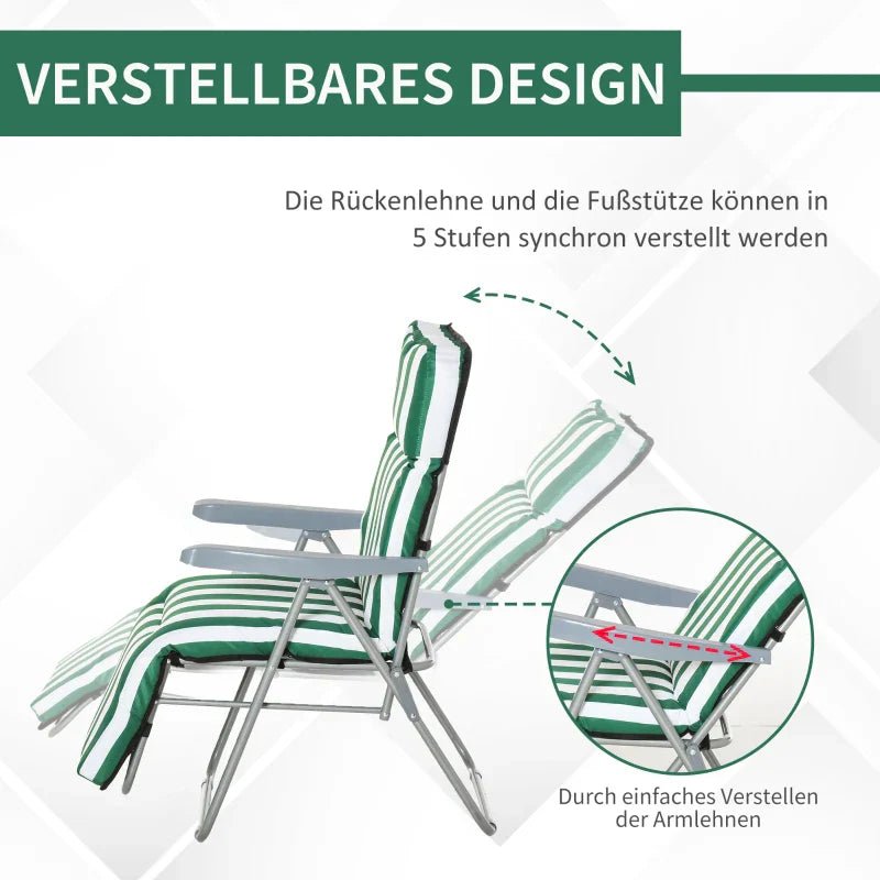 Adjustable Backrest Foldable Garden Loungers - Egyptian Queen storeGarden loungers