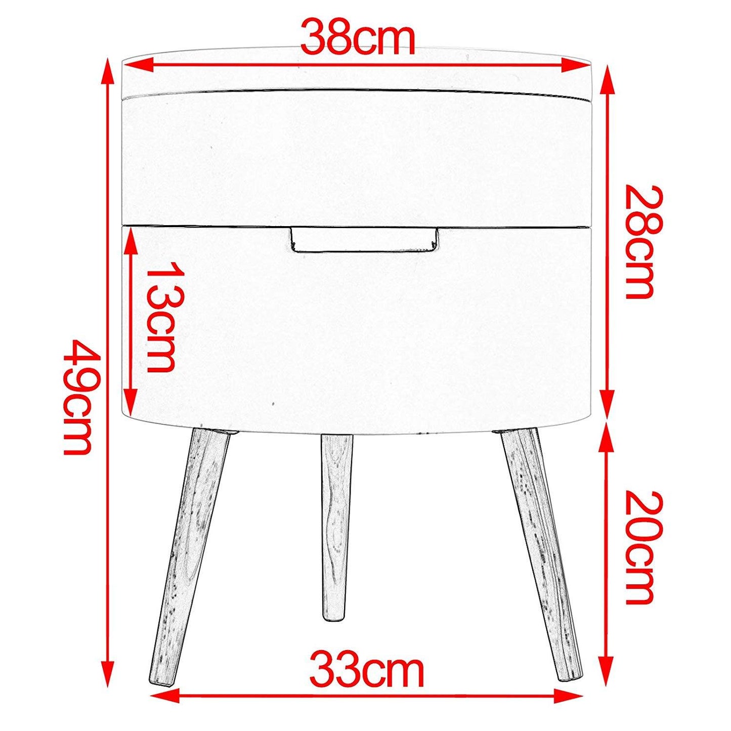 Compact Elegance Side Table - Egyptian Queen storeside table