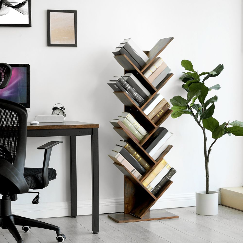 Geometric Tree-Shaped Bookcase - Stylish Storage Solution for Home Office - Egyptian Queen storeBookcases & Standing Shelves