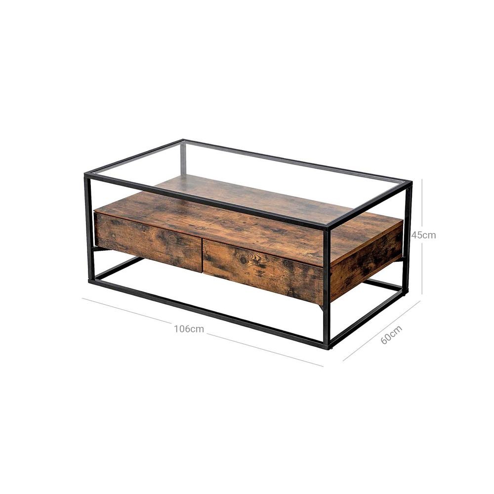 IronCraft Glass Coffee Table - Egyptian Queen storecoffee table