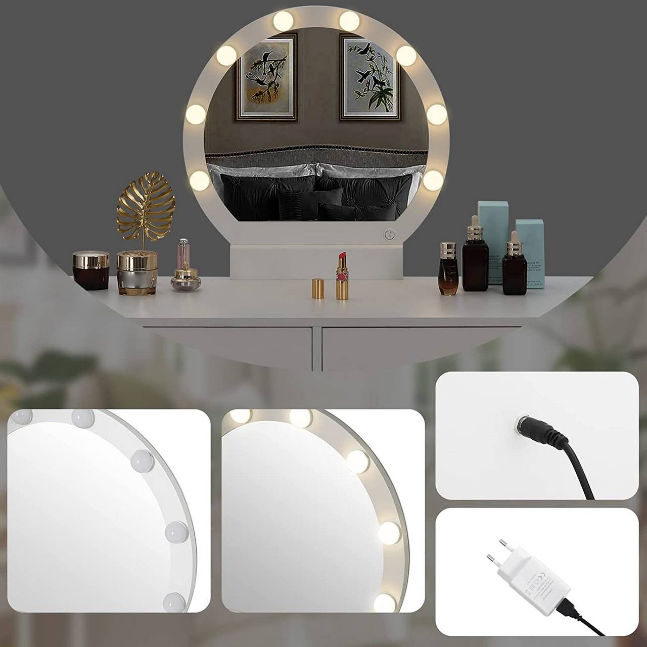 Radiant Elegance Makeup table - Egyptian Queen storemakeup dresser