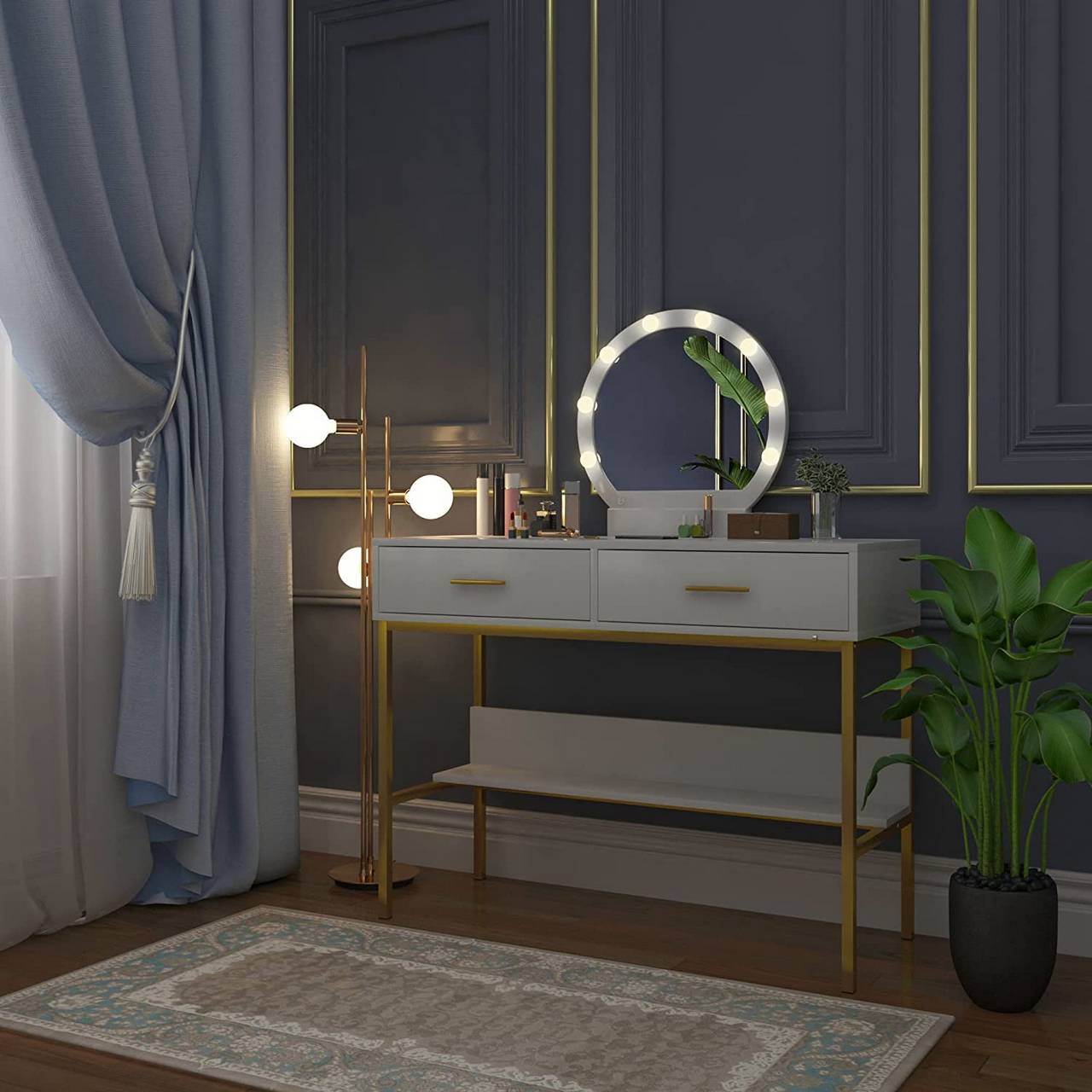 Radiant Elegance Makeup table - Egyptian Queen storemakeup dresser