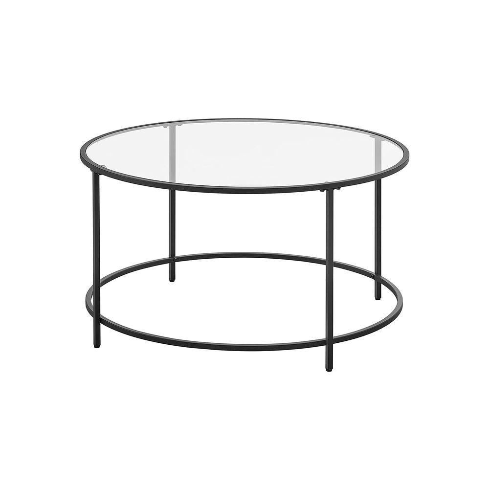 SONGMICS Black round coffee table - Egyptian Queen storecoffee table