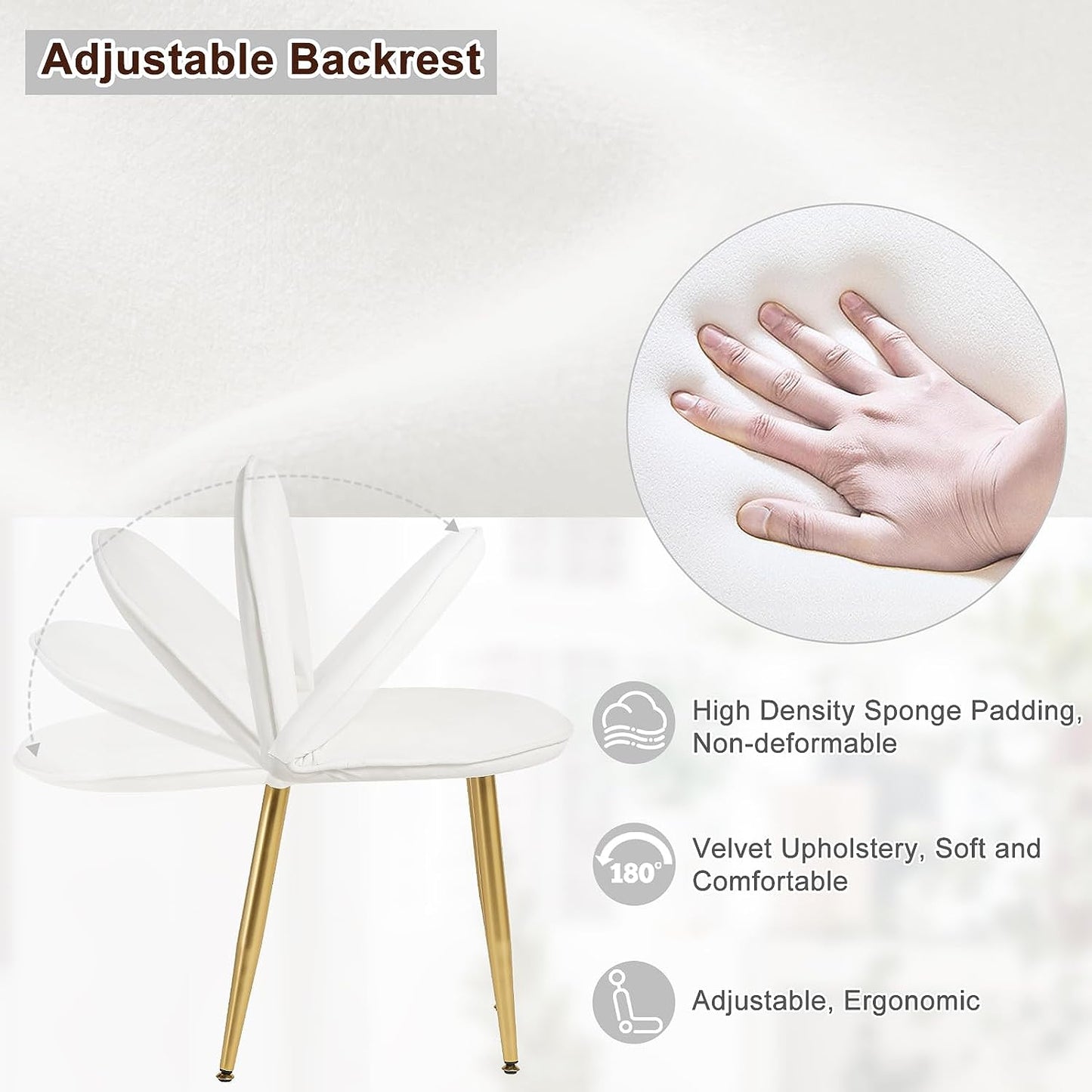 "Modern LED dressing table with velvet chair, gold accents, and ample storage, available in Gray, Cream, or Khaki – Egyptian Queen Store."