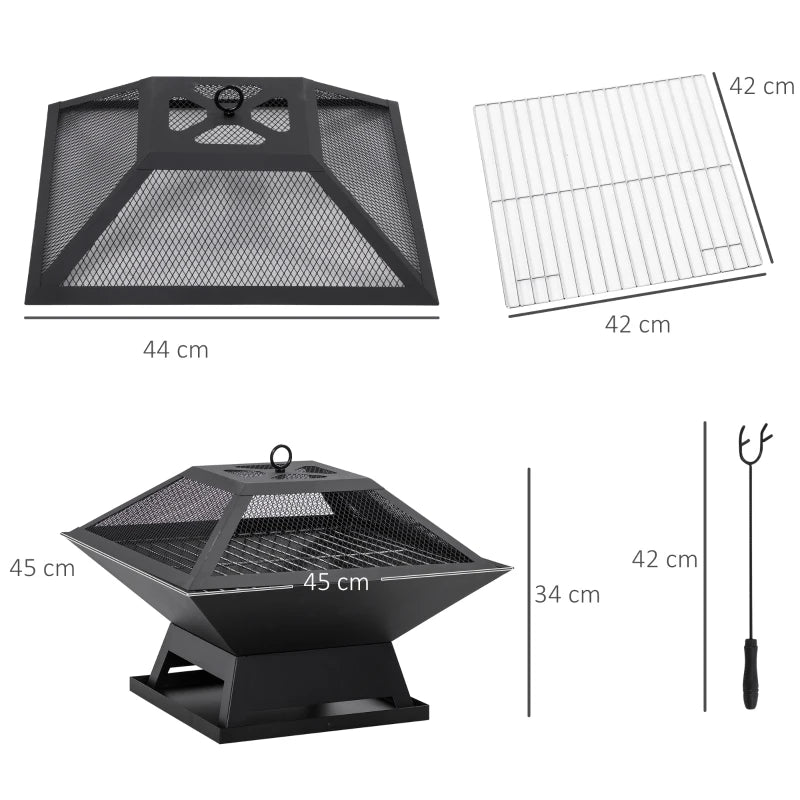 2-in-1 Fire Pit and Grill Combo - Egyptian Queen storeFire Pit & Grill