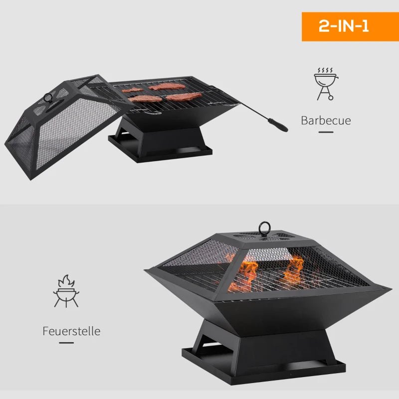 2-in-1 Fire Pit and Grill Combo - Egyptian Queen storeFire Pit & Grill