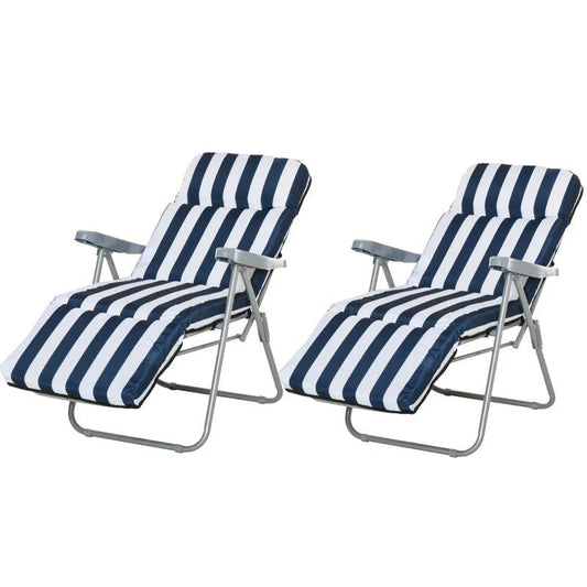 Adjustable Backrest Foldable Garden Loungers - Egyptian Queen storeGarden loungers