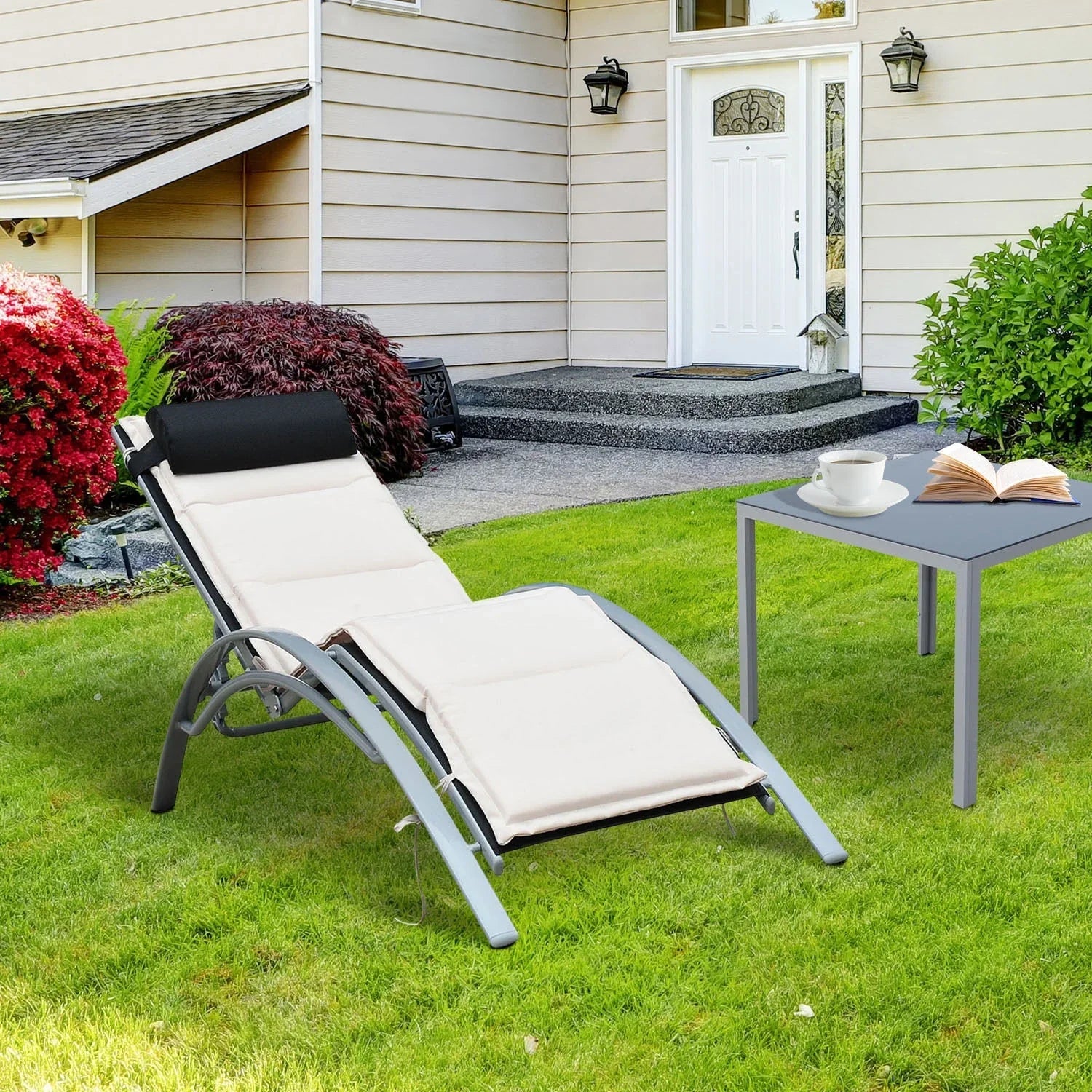 Aluminium Sun Lounger with Adjustable Backrest - Egyptian Queen storeSunlounger