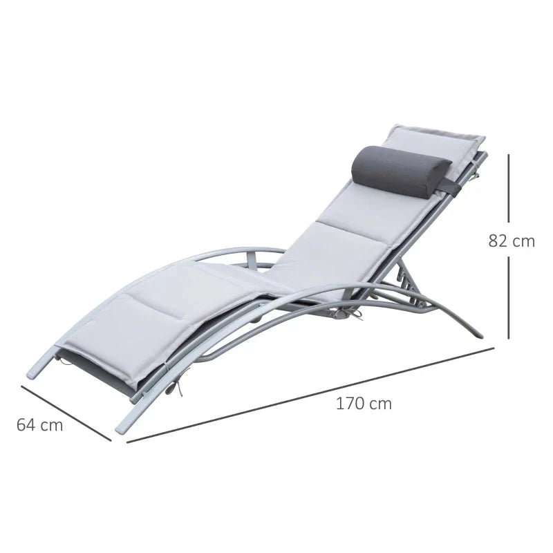Aluminium Sun Lounger with Adjustable Backrest - Egyptian Queen storeSunlounger