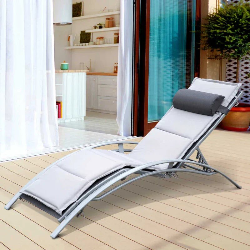 Aluminium Sun Lounger with Adjustable Backrest - Egyptian Queen storeSunlounger