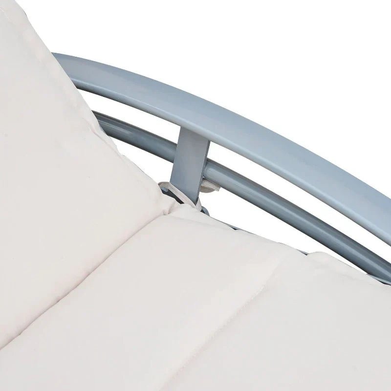 Aluminium Sun Lounger with Adjustable Backrest - Egyptian Queen storeSunlounger