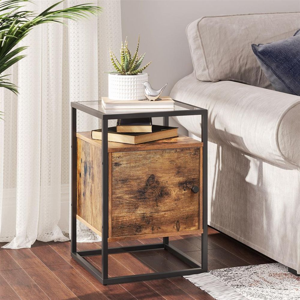 Elegance sideTable with Integrated Cupboard - Egyptian Queen storebedside table