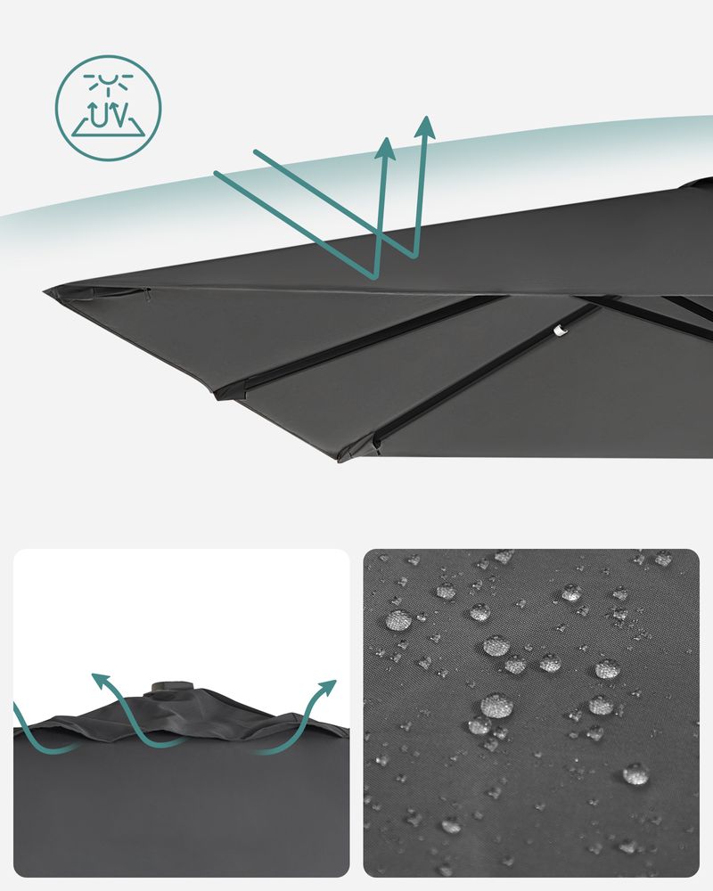 Flexibly Adjustable Cantilever parasol with UV Protection - Egyptian Queen storeparasol