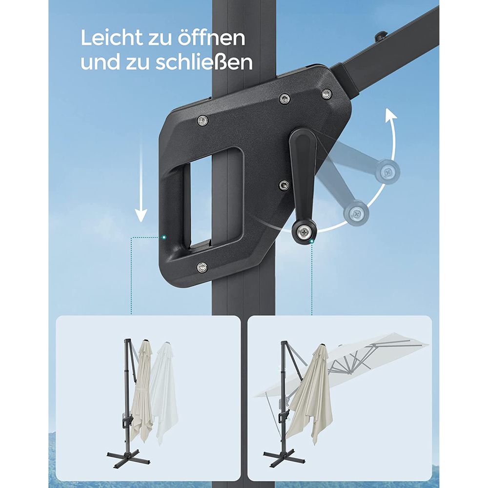 Flexibly Adjustable Cantilever parasol with UV Protection - Egyptian Queen storeparasol