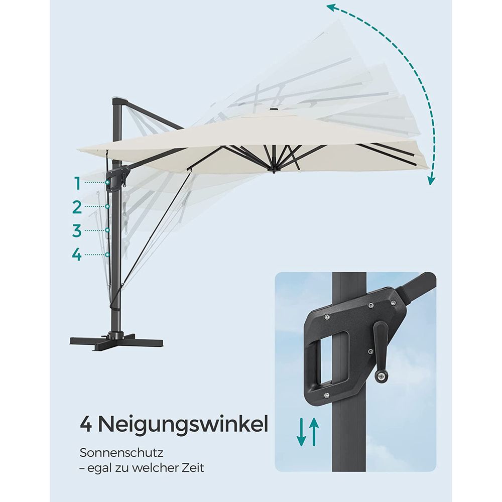 Flexibly Adjustable Cantilever parasol with UV Protection - Egyptian Queen storeparasol