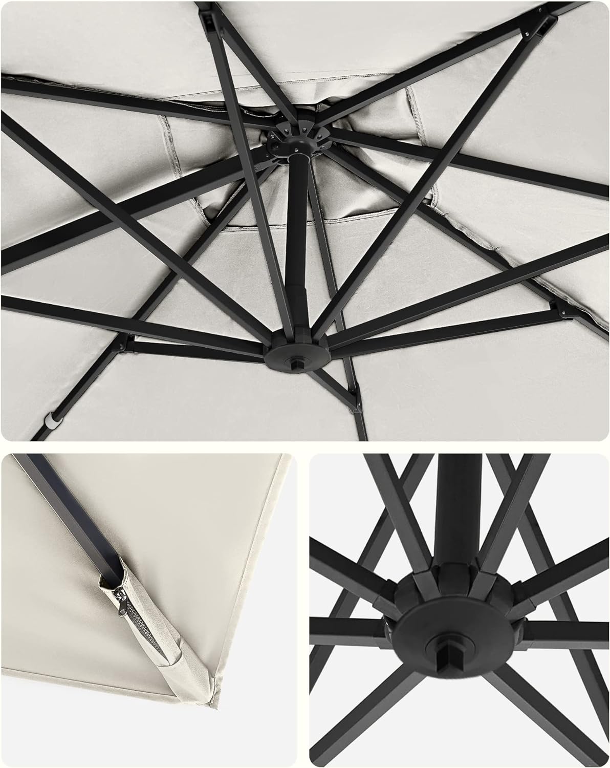 Flexibly Adjustable Cantilever parasol with UV Protection - Egyptian Queen storeparasol