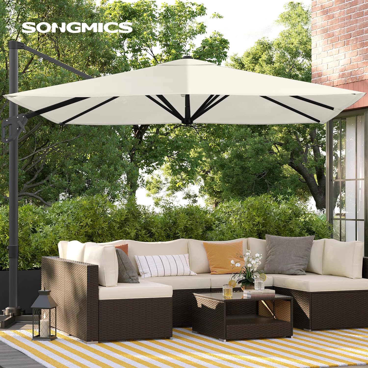 Flexibly Adjustable Cantilever parasol with UV Protection - Egyptian Queen storeparasol