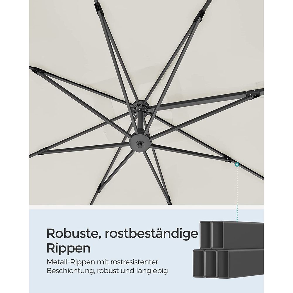 Flexibly Adjustable Cantilever parasol with UV Protection - Egyptian Queen storeparasol