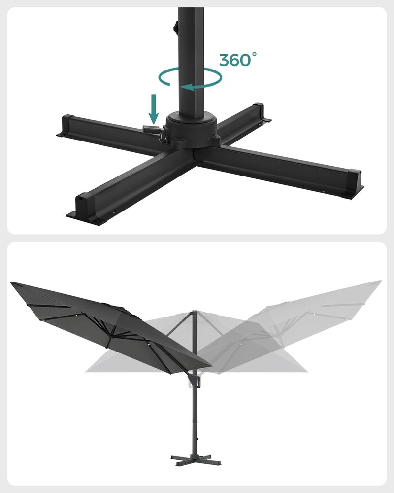 Flexibly Adjustable Cantilever parasol with UV Protection - Egyptian Queen storeparasol