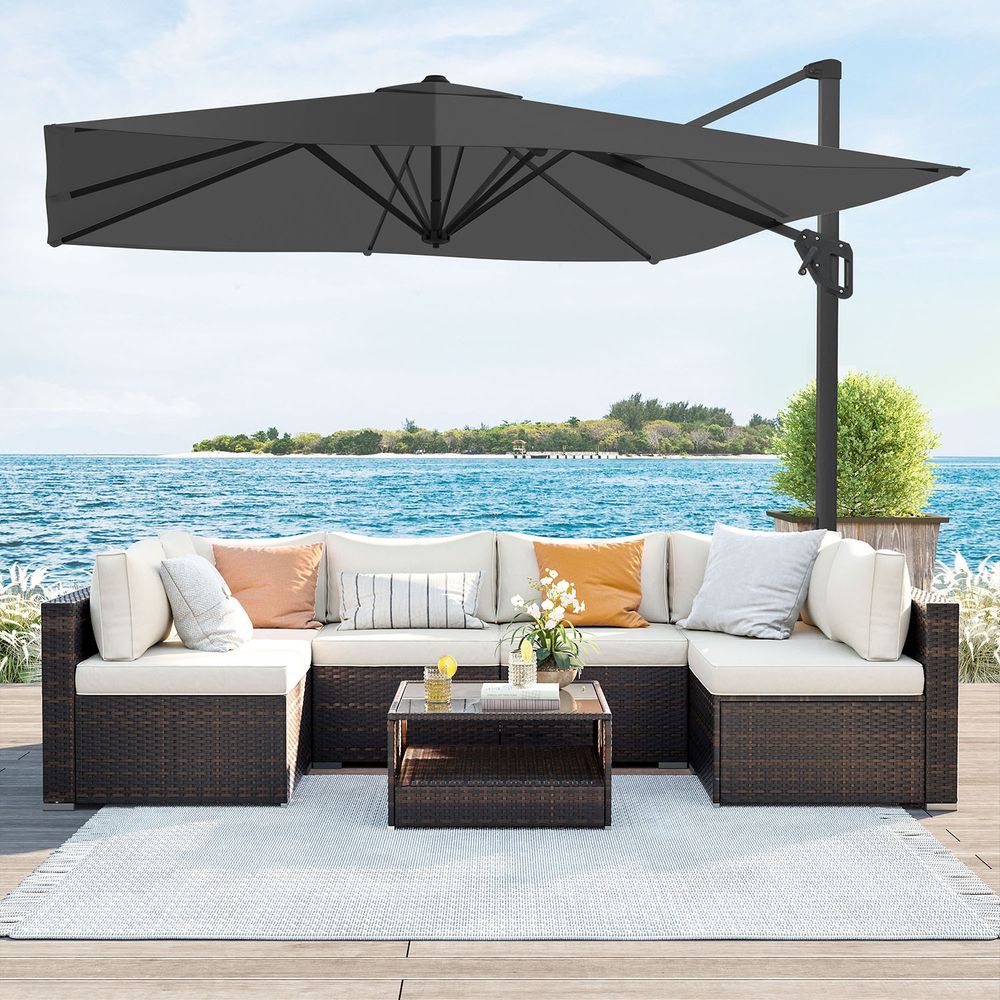 Flexibly Adjustable Cantilever parasol with UV Protection - Egyptian Queen storeparasol