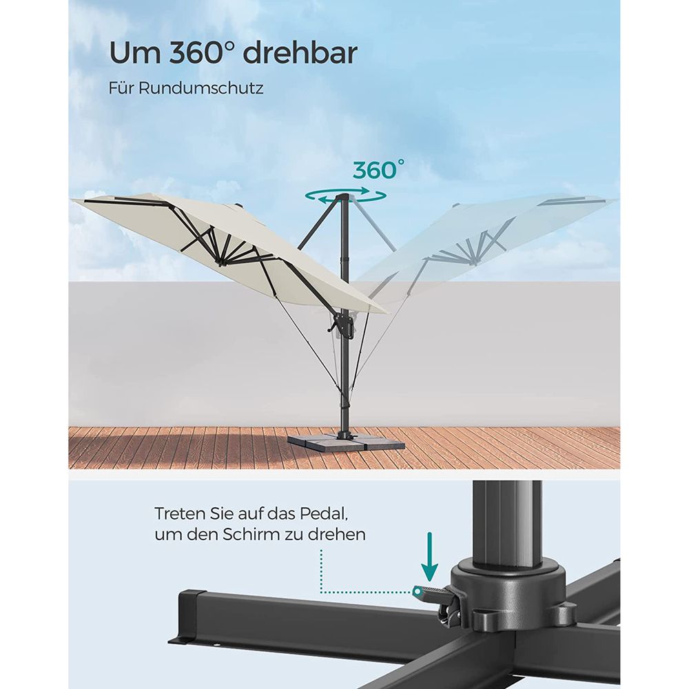 Flexibly Adjustable Cantilever parasol with UV Protection - Egyptian Queen storeparasol