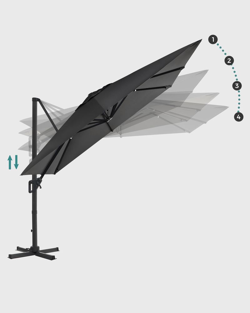 Flexibly Adjustable Cantilever parasol with UV Protection - Egyptian Queen storeparasol