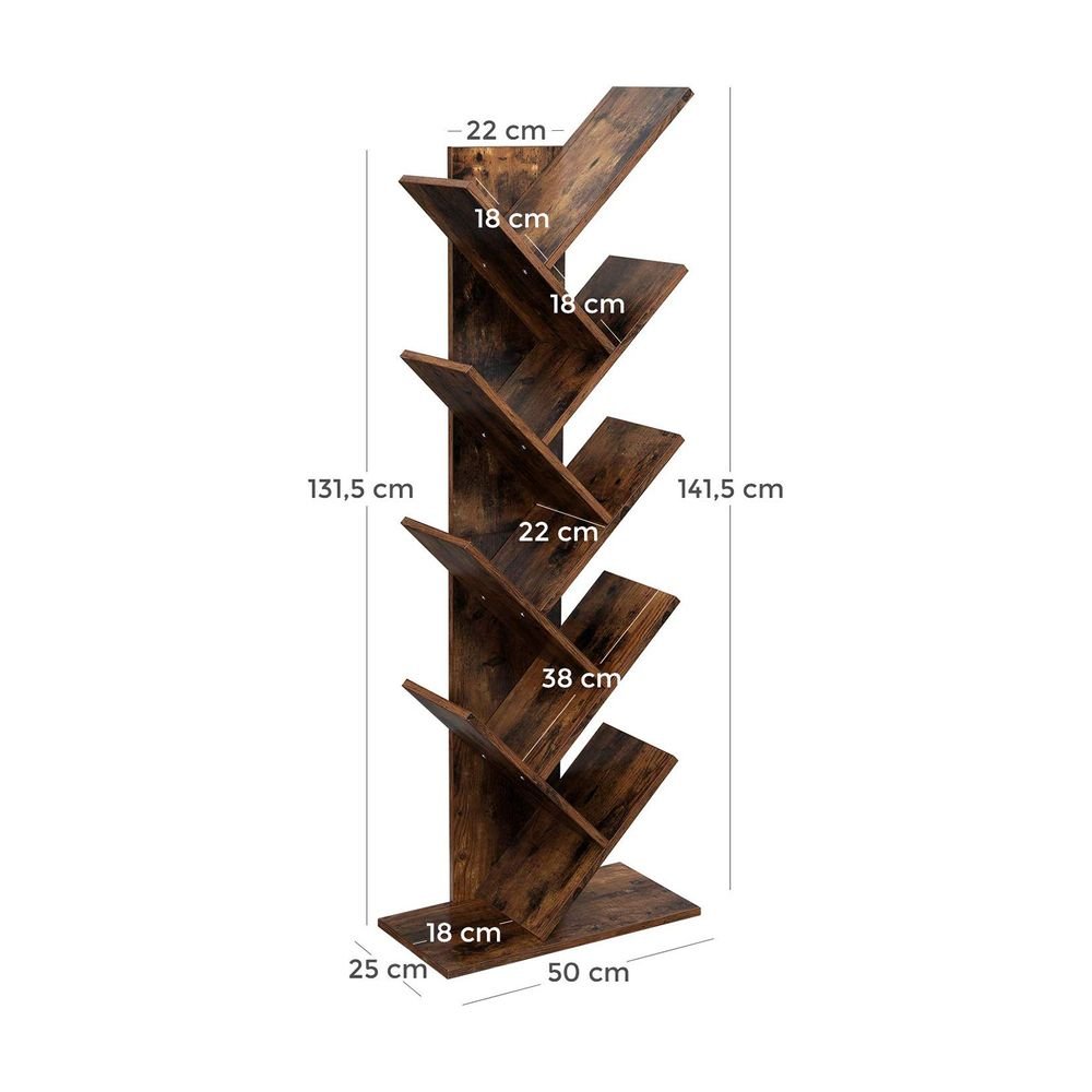 Geometric Tree-Shaped Bookcase - Stylish Storage Solution for Home Office - Egyptian Queen storeBookcases & Standing Shelves