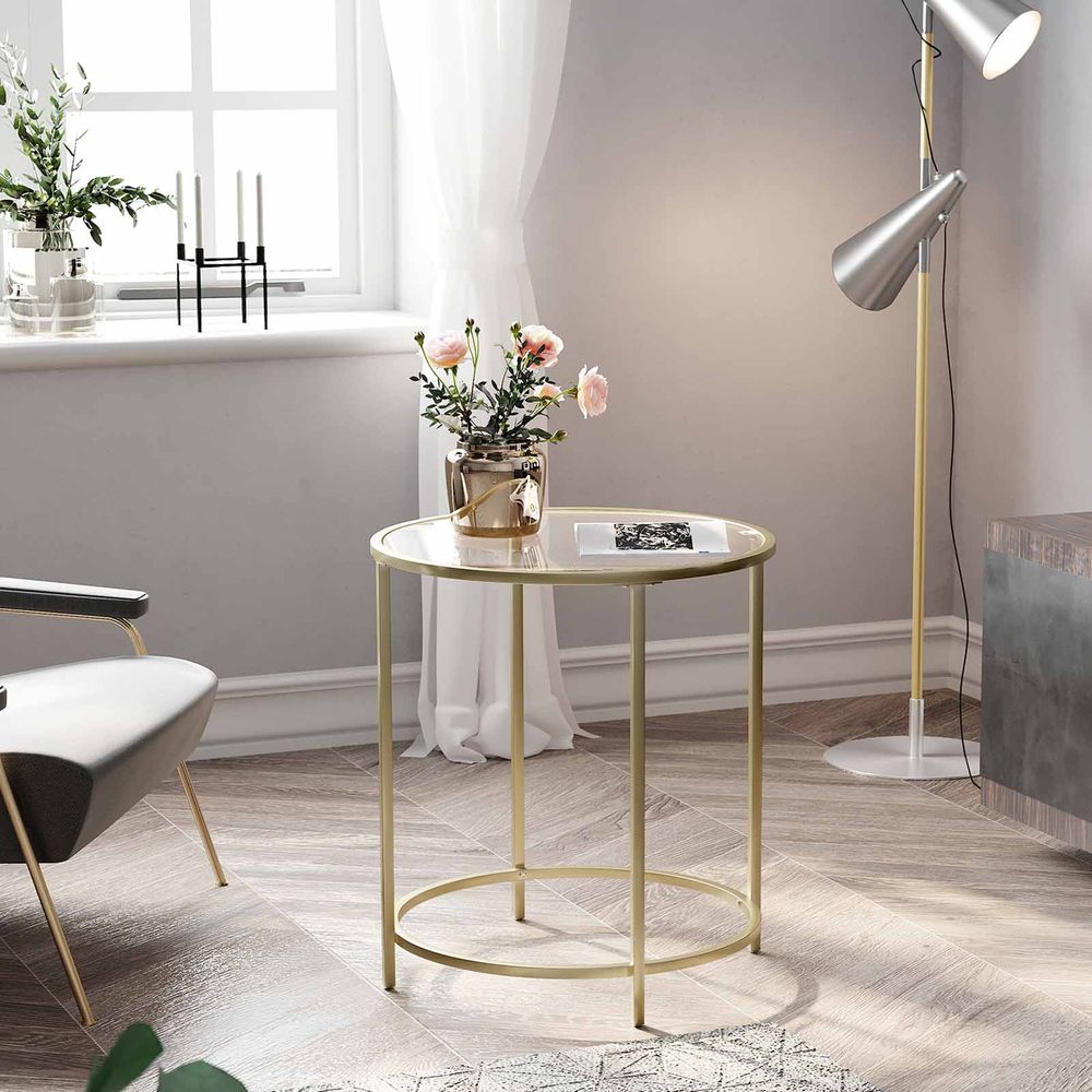 gold round side table - Egyptian Queen storeside table
