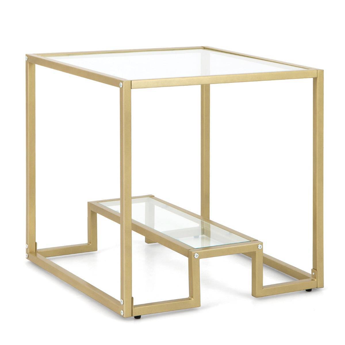 Gold Square side Table - Egyptian Queen storeside table