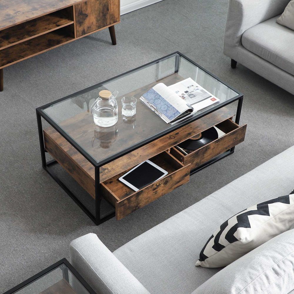 IronCraft Glass Coffee Table - Egyptian Queen storecoffee table