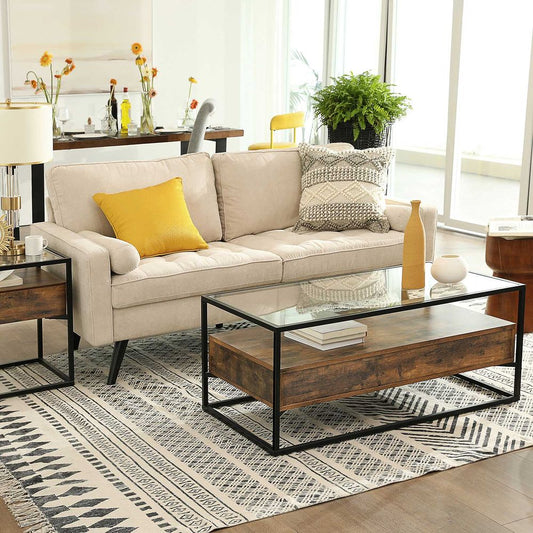 IronCraft Glass Coffee Table - Egyptian Queen storecoffee table