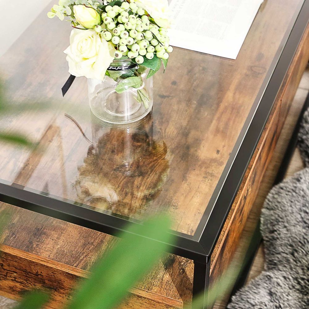 IronCraft Glass Coffee Table - Egyptian Queen storecoffee table