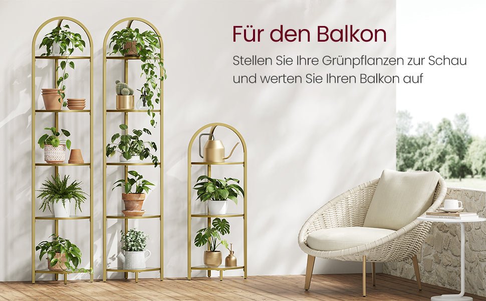 Luxury Gold Corner Shelf with Glass Shelves - Egyptian Queen storeBookcases & Standing Shelves