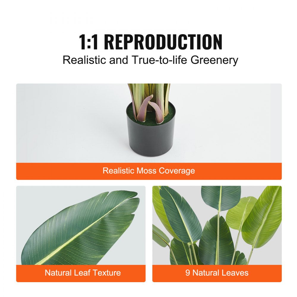 152 cm Artificial Bird of Paradise Palm Tree with lifelike foliage, adjustable branches, and a sturdy black pot. Perfect for adding tropical elegance to any space.






