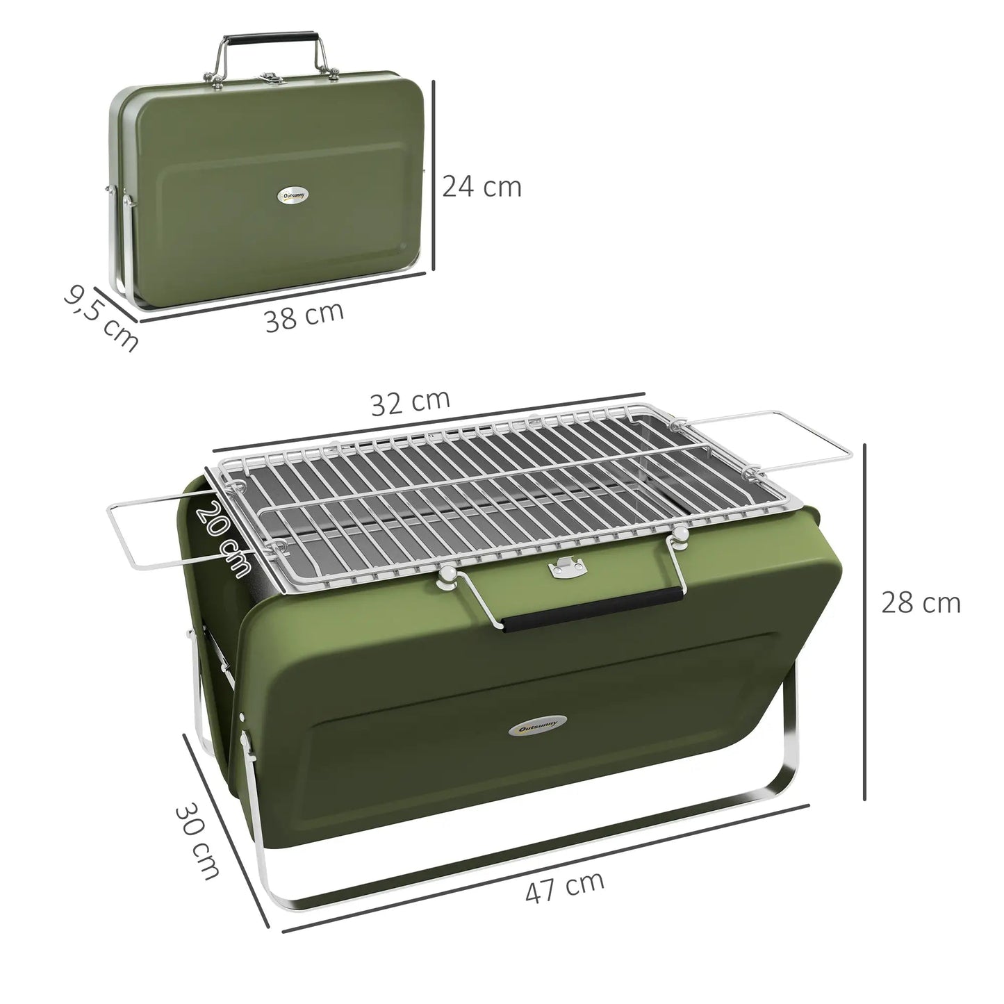 Portable Mini Grill: Compact Suitcase Design for On-the-Go Grilling - Egyptian Queen storeportable BBQ