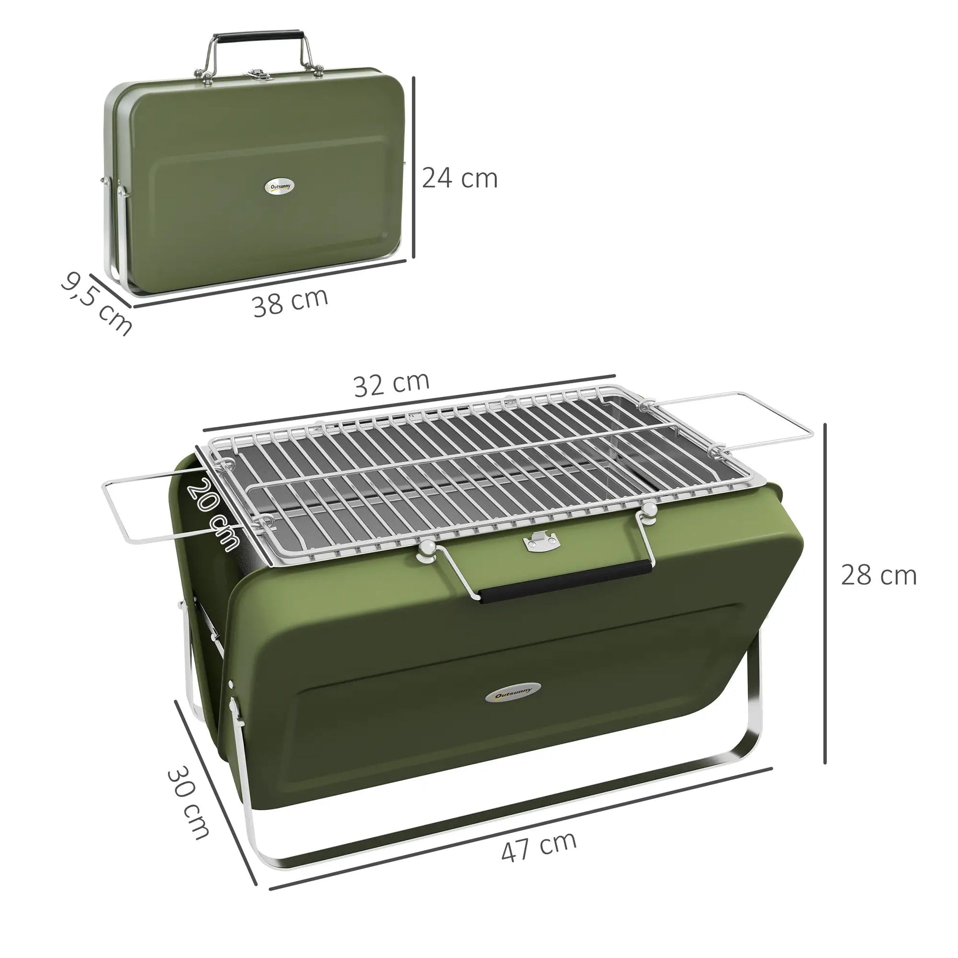 Portable Mini Grill: Compact Suitcase Design for On-the-Go Grilling - Egyptian Queen storeportable BBQ