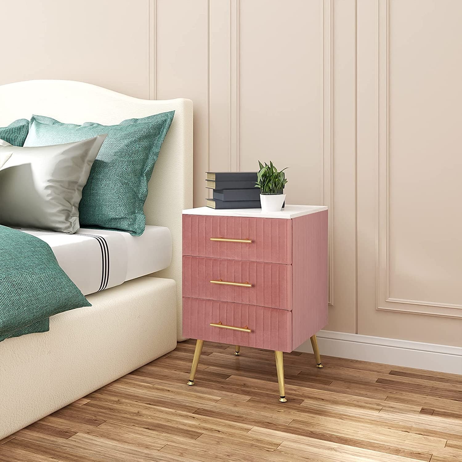 Set of two VelvetVanity Elegance bedside table - Egyptian Queen storebedside table