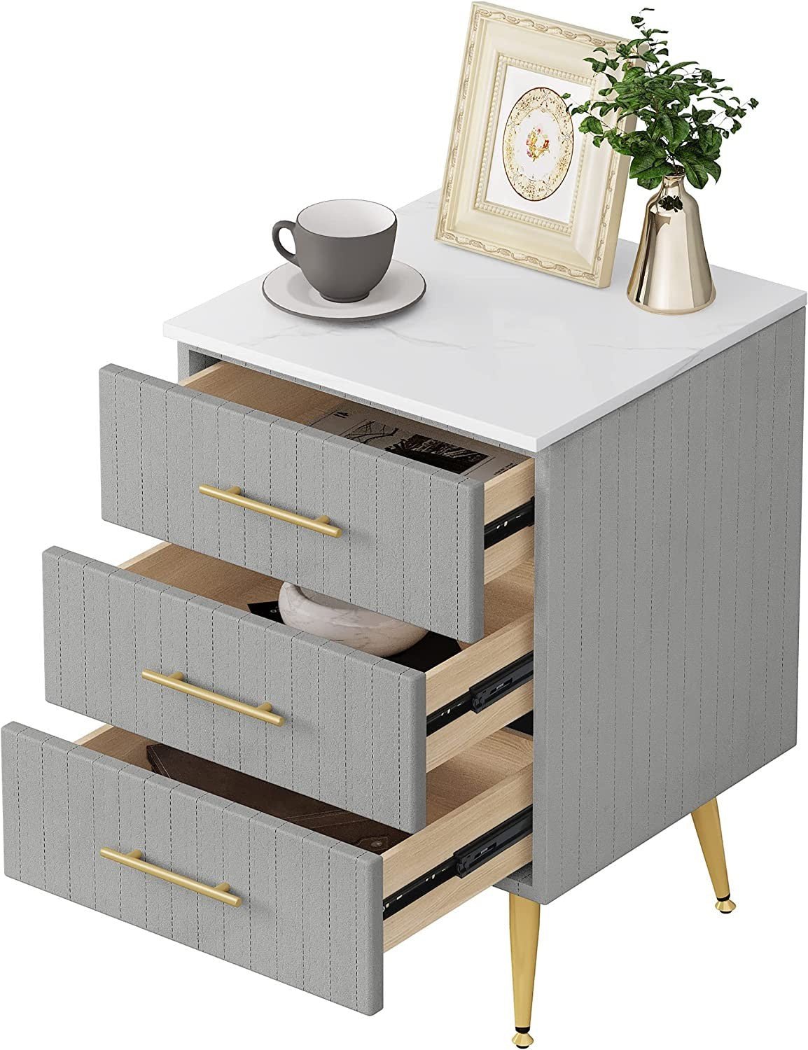 Set of two VelvetVanity Elegance bedside table - Egyptian Queen storebedside table