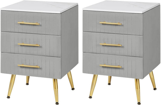 Set of two VelvetVanity Elegance bedside table - Egyptian Queen storebedside table