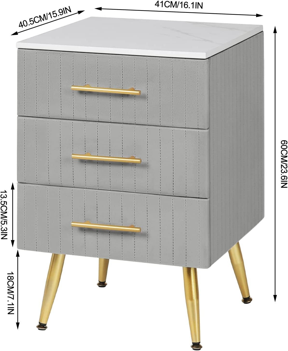 Set of two VelvetVanity Elegance bedside table - Egyptian Queen storebedside table