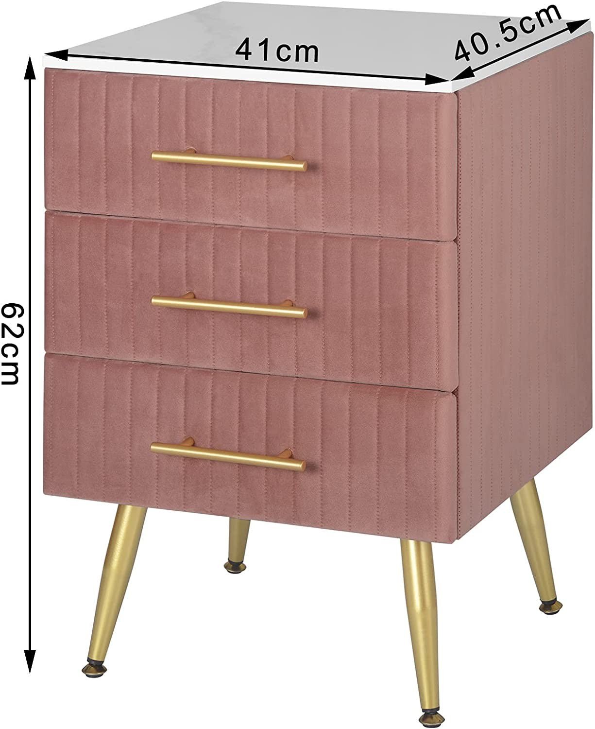 Set of two VelvetVanity Elegance bedside table - Egyptian Queen storebedside table