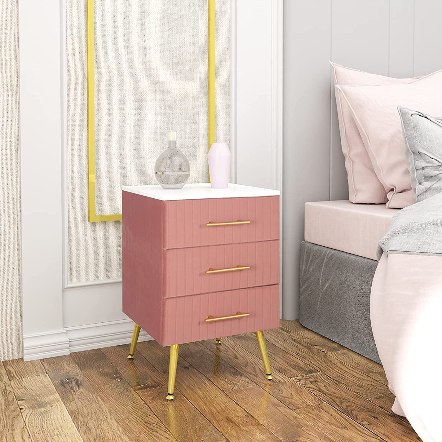 Set of two VelvetVanity Elegance bedside table - Egyptian Queen storebedside table