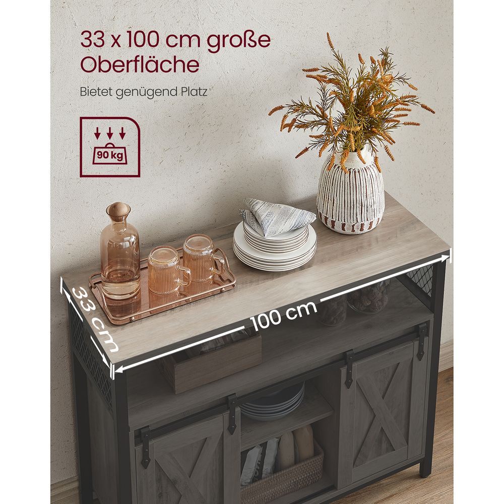 vintage sideboard with 2 sliding doors - Egyptian Queen storebuffet