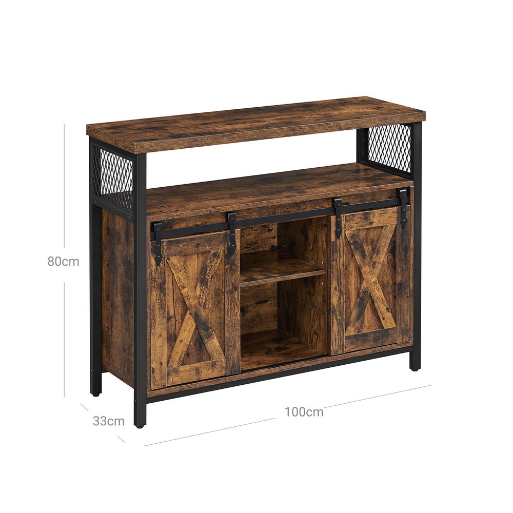 vintage sideboard with 2 sliding doors - Egyptian Queen storebuffet